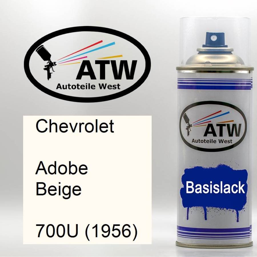 Chevrolet, Adobe Beige, 700U (1956): 400ml Sprühdose, von ATW Autoteile West.